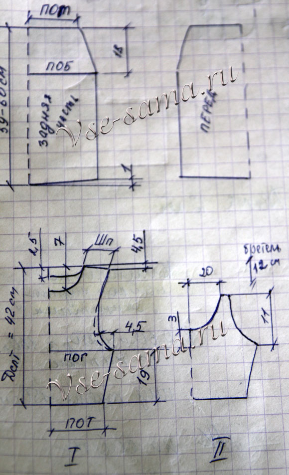 Платье камуфляжное, мини-выкройка