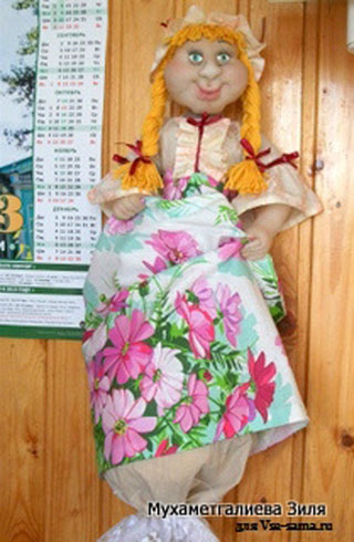 Кукла-пакетница. Мастер-класс от Жаным -10