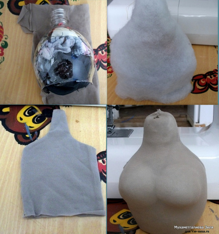 Кукла-пакетница. Мастер-класс от Жаным -3