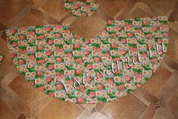 Земляничная полянка, юбка-солнце