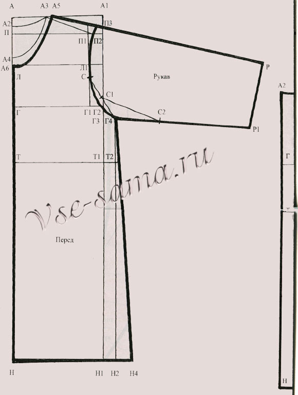 Шьем детский халатик, перед