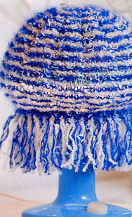 Полосатый абажур с кистями, фото Полосатый абажур с кистями, фото