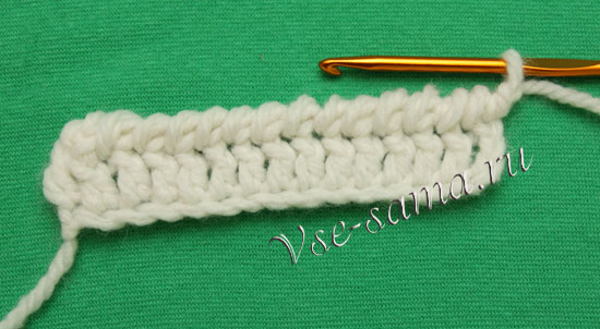 Рачий шаг из столбиков без накида