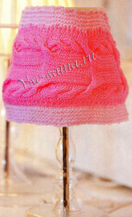 Розовый абажур с косами, фото Розовый абажур с косами, фото