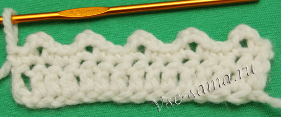 Variant obviazki kraia - arochki iz vozdushny`kh petel`