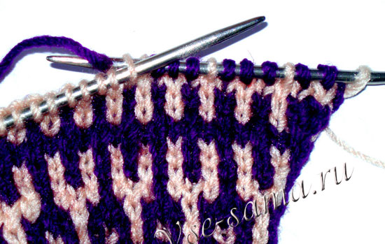 ленивый узор на спицах
