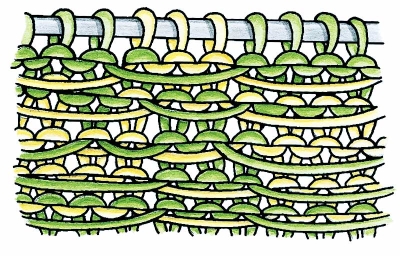 протяжка при вязании жаккардовых узоров