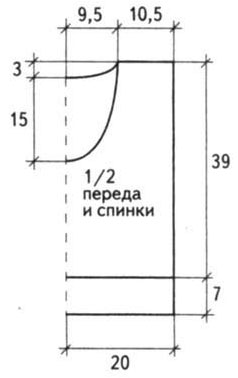 Красный топ с пуговицами, выкройка