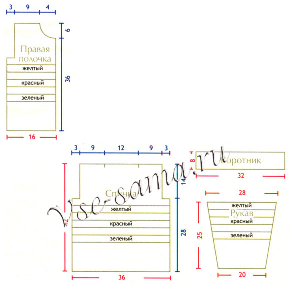 Удлиненный жакет для ребенка, выкройка