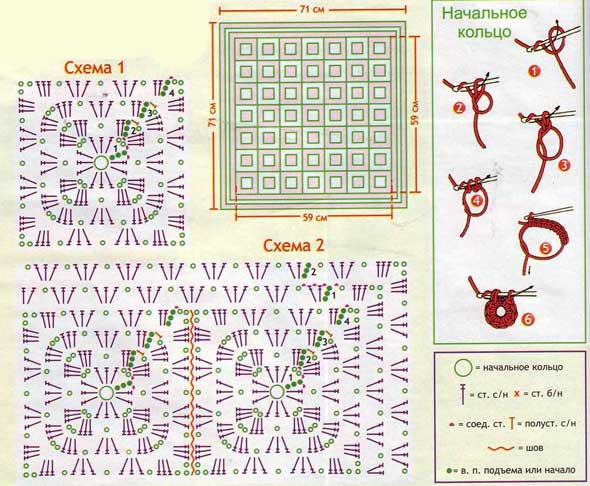 схема вязания детского пледа схема вязания детского пледа