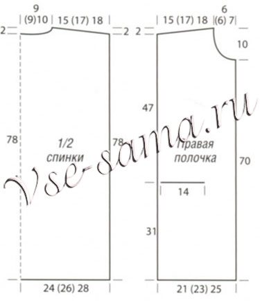 Жилет и шапка, выкройка жилета