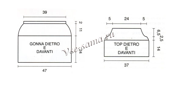 Схема вязания белоснежного костюма топ+юбка Схема вязания белоснежного костюма топ+юбка