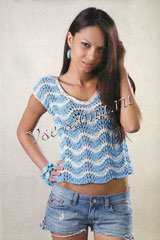 Бело-голубой топ Бело-голубой топ