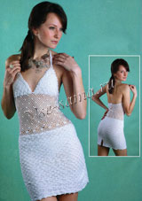 Белое платье с открытой спиной