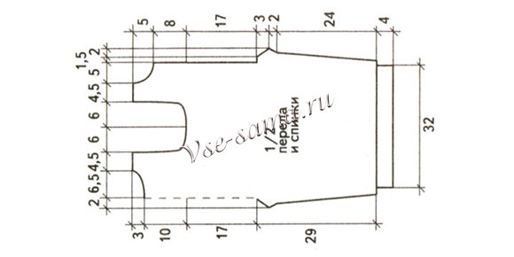 Схема вязания широкого комбинезона Схема вязания широкого комбинезона