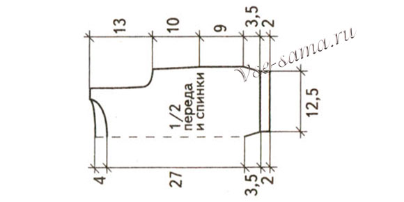 Схема вязания песочника Схема вязания песочника