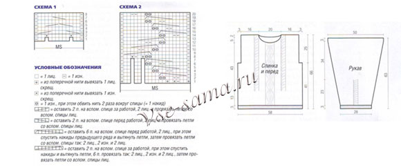 Счема вязания пуловера Счема вязания пуловера