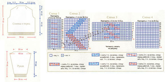 Схема вязания пуловера - Актуальный сюжет Схема вязания пуловера - Актуальный сюжет