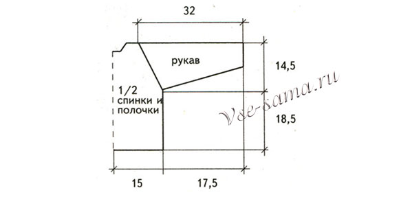 Схема меланжевого жакета с машинками Схема меланжевого жакета с машинками