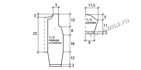 Схема вязания комбинезона Схема вязания комбинезона