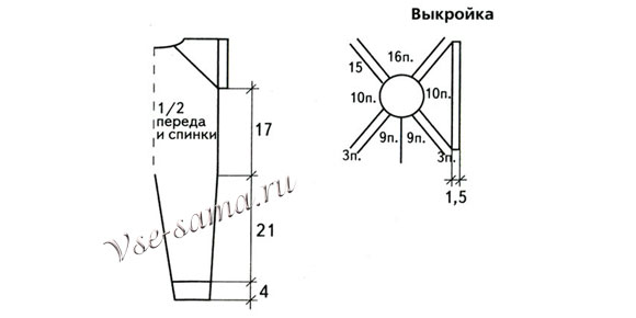 Схема вязания комбинезона Схема вязания комбинезона