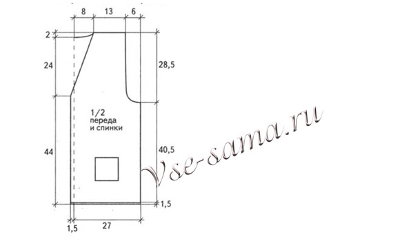 Схема вязания жилета Схема вязания жилета