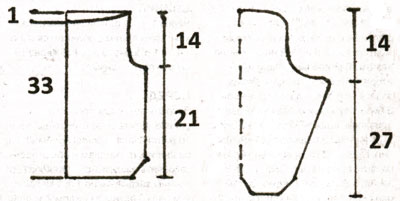 Выкройка для вязания кофточки Выкройка для вязания кофточки