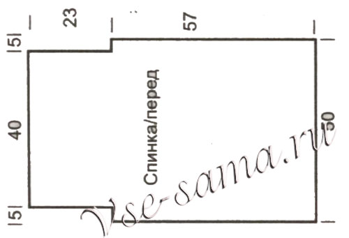 Выкройка для вязания платье с ажурными полосками Выкройка для вязания платье с ажурными полосками