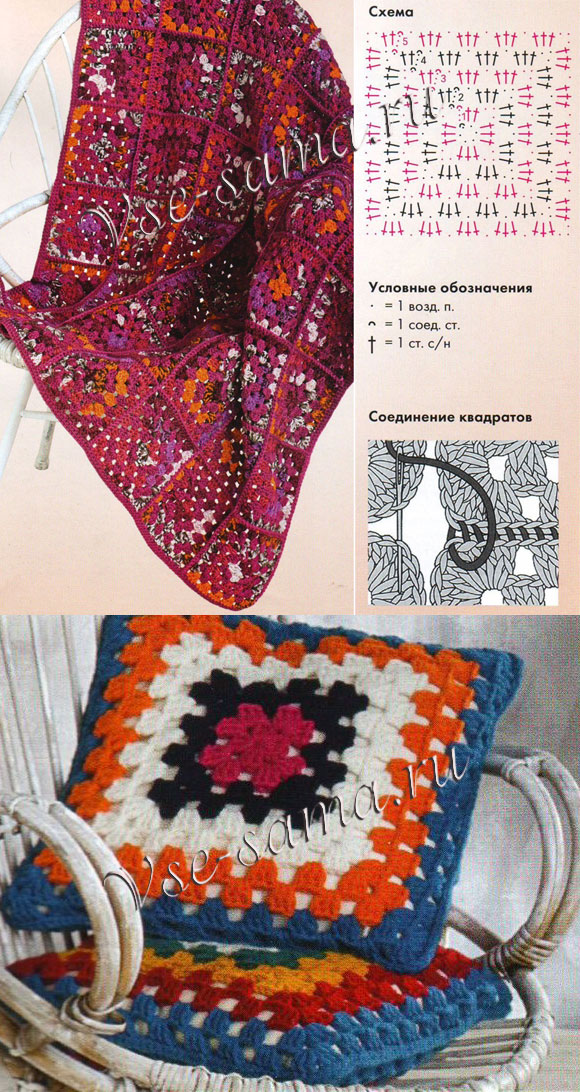 Бабушкины квадраты, схема