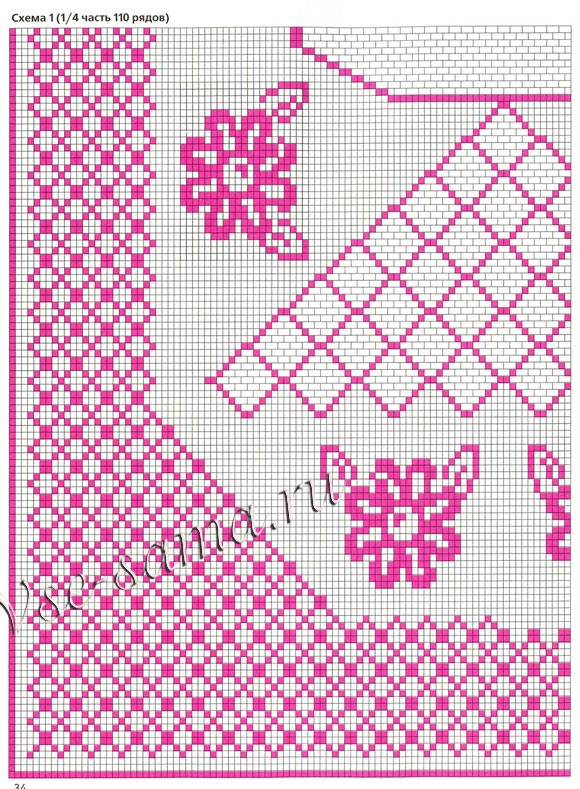 Скатерть бабочка, схема