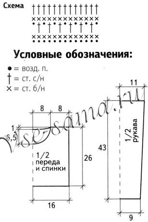 Белое ажурное болеро для девочки, схема, выкройка