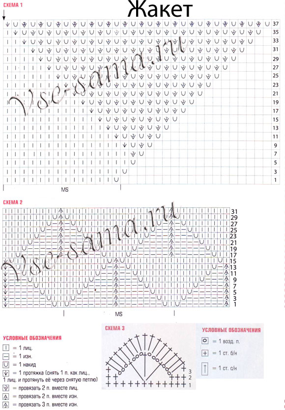 Платье и жакет, схемы 1
