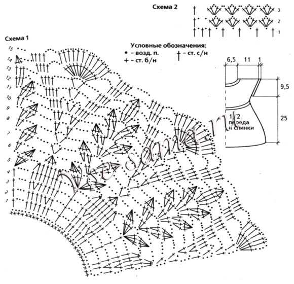 Ажурный сарафан для девочки, схема
