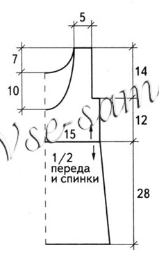 Бело-розовое платье, выкройка