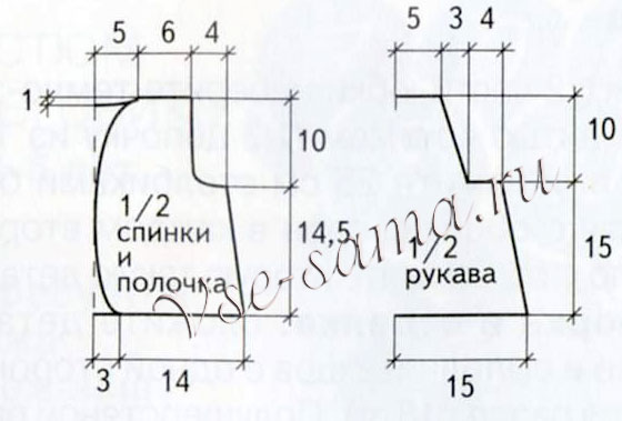 Костюм Снегурочки крючком, выкройка