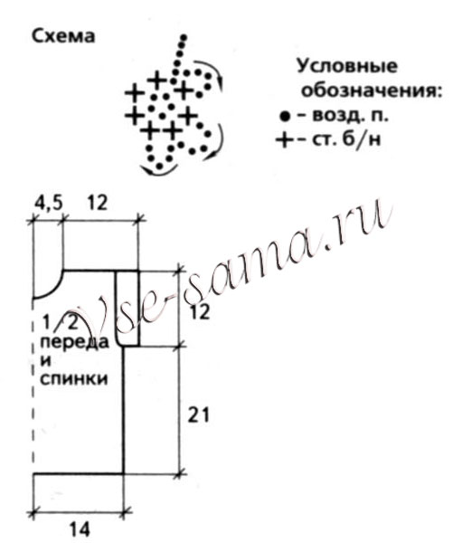 Красный жилет в полоску, выкройка