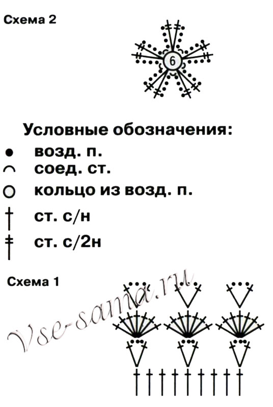 Шапочка крючком с короной и цветочками, схемы