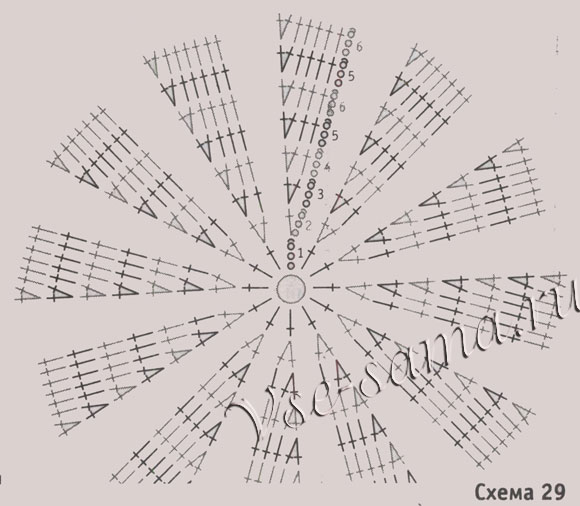 Цветочная аппликация, схема 2