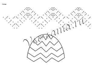 Шапочка цветная, схема