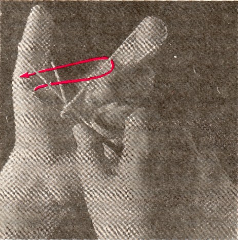 рис 202 Б Простейший набор петель спицами - рис 202 Б