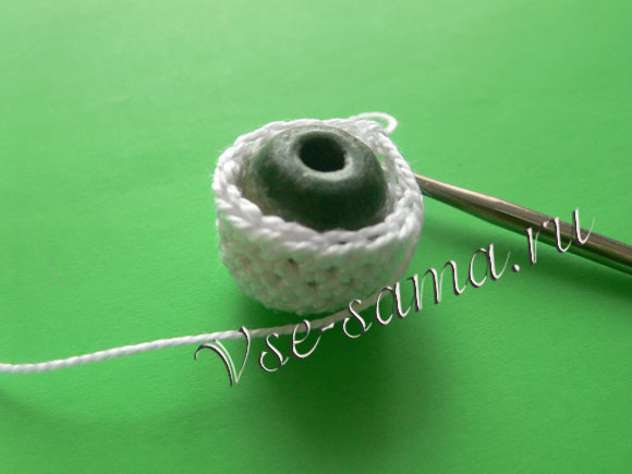 Бусы из обвязанных бусин-7