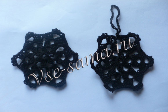 Кружевные игрушки на елочку крючком-10