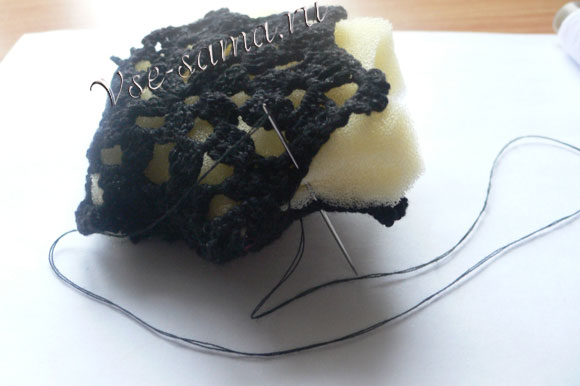 Кружевные игрушки на елочку крючком-12