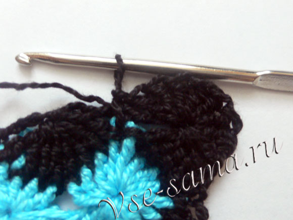 МК - Декоративная подушка из мотивов крючком - 14