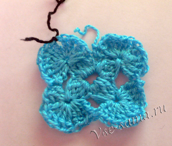 МК - Декоративная подушка из мотивов крючком - 8