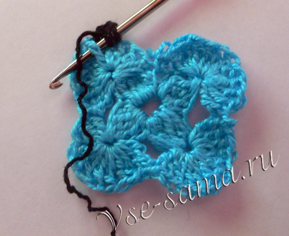 МК - Декоративная подушка из мотивов крючком - 9