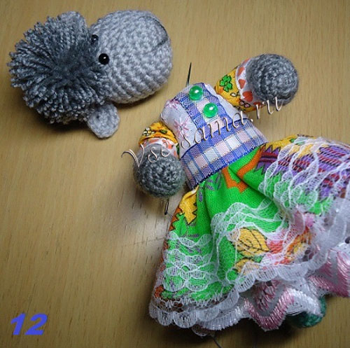 Мастер-класс - Овечка-рукодельница Дуняша, фото 12