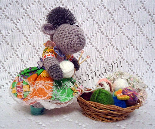 Мастер-класс - Овечка-рукодельница Дуняша, фото 14