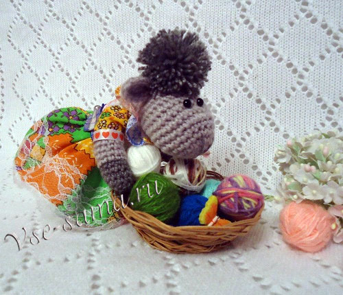 Мастер-класс - Овечка-рукодельница Дуняша, фото 15