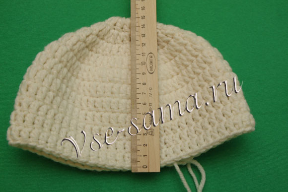 Шапочка крючком для малышки Анечки - 1